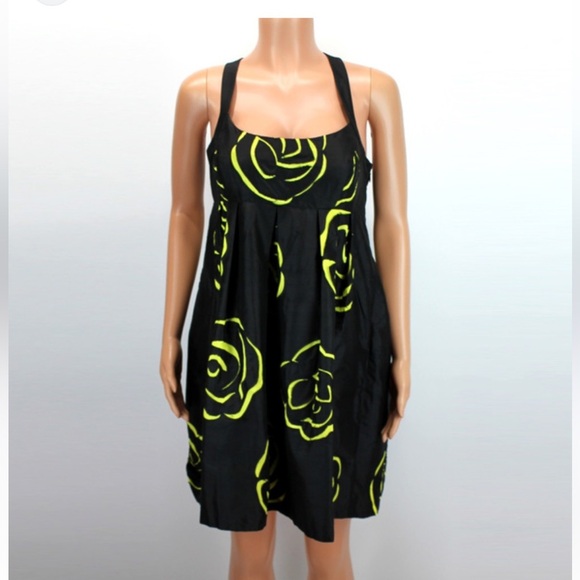 🖤💛LIKE NEW I-N-C INTERNATIONAL CONCEPTS  BLACK WITH YELLOW FUN DRESS SZ 12 🖤 - Picture 9 of 10